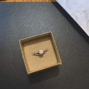 Sterling Silver CZ Round Cut Solitaire Sz 8